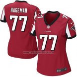 Camiseta NFL Game Mujer Atlanta Falcons Hageman Rojo
