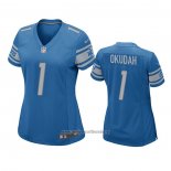 Camiseta NFL Game Mujer Detroit Lions Jeff Okudah Azul