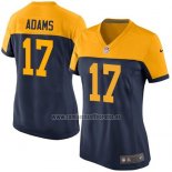 Camiseta NFL Game Mujer Green Bay Packers Adams Negro Amarillo