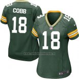 Camiseta NFL Game Mujer Green Bay Packers Cobb Verde Militar