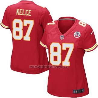 Camiseta NFL Game Mujer Kansas City Chiefs Kelce Rojo