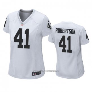 Camiseta NFL Game Mujer Las Vegas Raiders Amik Robertson Blanco