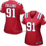Camiseta NFL Game Mujer New England Patriots Collins Rojo