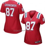Camiseta NFL Game Mujer New England Patriots Gronkowski Rojo