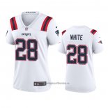 Camiseta NFL Game Mujer New England Patriots James White 2020 Blanco