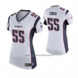 Camiseta NFL Game Mujer New England Patriots John Simon Blanco