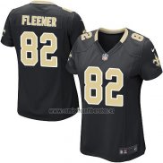 Camiseta NFL Game Mujer New Orleans Saints Fleener Negro