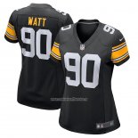 Camiseta NFL Game Mujer Pittsburgh Steelers T.j. Watt Alterno Negro