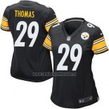 Camiseta NFL Game Mujer Pittsburgh Steelers Thomas Negro
