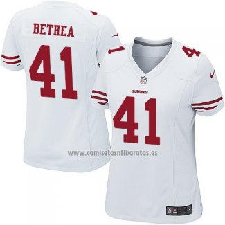 Camiseta NFL Game Mujer San Francisco 49ers Bethea Blanco