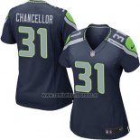 Camiseta NFL Game Mujer Seattle Seahawks Chancellor Azul Oscuro