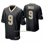 Camiseta NFL Game New Orleans Saints Drew Brees Negro