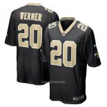 Camiseta NFL Game New Orleans Saints Pete Werner Negro