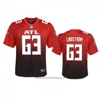 Camiseta NFL Game Nino Atlanta Falcons Chris Lindstrom 2nd Alterno 2020 Rojo