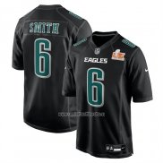 Camiseta NFL Game Philadelphia Eagles Devonta Smith Super Bowl LIX Negro