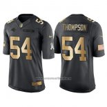 Camiseta NFL Gold Anthracite Carolina Panthers Thompson Salute To Service 2016 Negro
