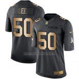 Camiseta NFL Gold Anthracite Dallas Cowboys Lee Salute To Service 2016 Negro