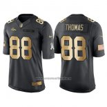 Camiseta NFL Gold Anthracite Denver Broncos Thomas Salute To Service 2016 Negro