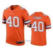 Camiseta NFL Legend Denver Broncos Justin Strnad Naranja Color Rush