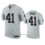 Camiseta NFL Legend Las Vegas Raiders 41 Lynn Bowden Inverted Gris