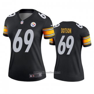 Camiseta NFL Legend Mujer Pittsburgh Steelers Kevin Dotson Negro