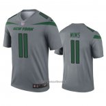 Camiseta NFL Legend New York Jets Denzel Mims Inverted Gris