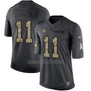 Camiseta NFL Limited Arizona Cardinals 11 Larry Fitzgerald Negro Stitched 2016 Salute To Service