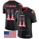 Camiseta NFL Limited Arizona Cardinals Fitzgerald Rush USA Flag Negro