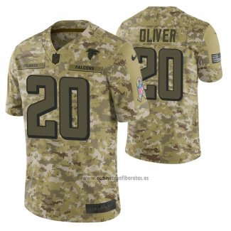 Camiseta NFL Limited Atlanta Falcons 20 Isaiah Oliver 2018 Salute To Service Camuflaje