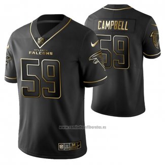 Camiseta NFL Limited Atlanta Falcons De'vondre Campbell Golden Edition Negro