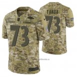 Camiseta NFL Limited Baltimore Ravens 73 Marshal Yanda 2018 Salute To Service Camuflaje