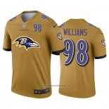 Camiseta NFL Limited Baltimore Ravens Williams Big Logo Number Amarillo