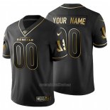 Camiseta NFL Limited Cincinnati Bengals Personalizada Golden Edition Negro
