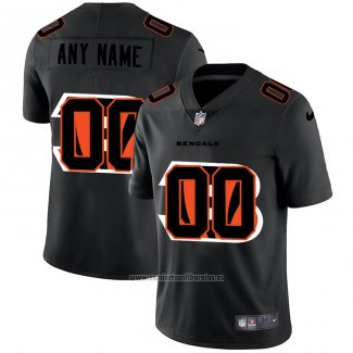 Camiseta NFL Limited Cincinnati Bengals Personalizada Logo Dual Overlap Negro