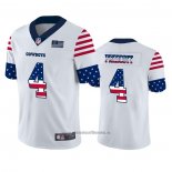 Camiseta NFL Limited Dallas Cowboys Dak Prescott Independence Day Blanco