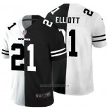 Camiseta NFL Limited Dallas Cowboys Elliott White Black Split
