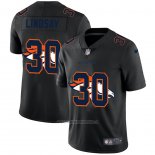 Camiseta NFL Limited Denver Broncos Lindsay Logo Dual Overlap Negro