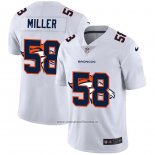 Camiseta NFL Limited Denver Broncos Miller Logo Dual Overlap Blanco