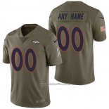 Camiseta NFL Limited Denver Broncos Personalizada 2017 Salute To Service Verde