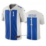 Camiseta NFL Limited Detroit Lions Jeff Okudah Ciudad Edition Blanco Azul