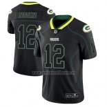 Camiseta NFL Limited Green Bay Packers Aaron Rodgers Negro Color Rush 2018 Lights Out