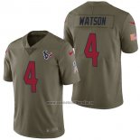 Camiseta NFL Limited Houston Texans 4 Deshaun Watson 2017 Salute To Service Verde
