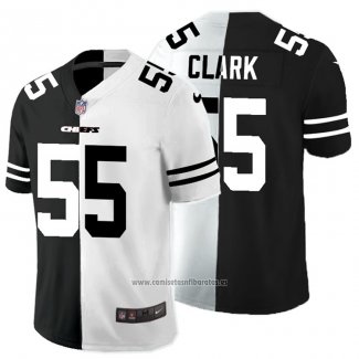 Camiseta NFL Limited Kansas City Chiefs 55 Clark Black White Split