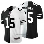 Camiseta NFL Limited Kansas City Chiefs Mahomes Black White Split