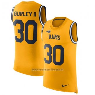 Camiseta NFL Limited Los Angeles Rams Sin Mangas 30 Gurley Ii Amarillo