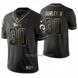 Camiseta NFL Limited Los Angeles Rams Todd Gurley II Golden Edition Negro