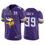 Camiseta NFL Limited Minnesota Vikings Cole II Big Logo Number Violeta