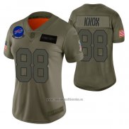 Camiseta NFL Limited Mujer Buffalo Bills Dawson Knox 2019 Salute To Service Verde