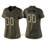Camiseta NFL Limited Mujer Kansas City Chiefs Personalizada Salute To Service Verde