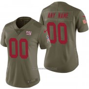 Camiseta NFL Limited Mujer New York Giants Personalizada 2017 Salute To Service Verde